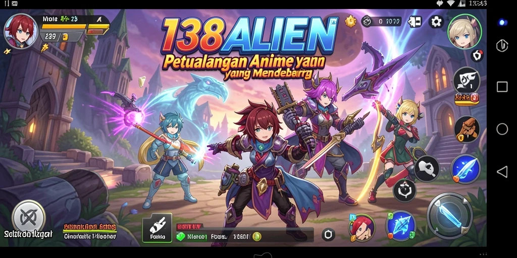 Tampilkan aksi seru dalam gameplay Anime 138ALIEN.