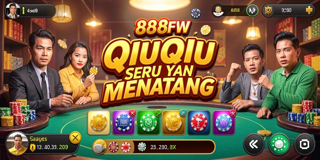Tangkapan layar menunjukkan keseruan gameplay QiuQiu.