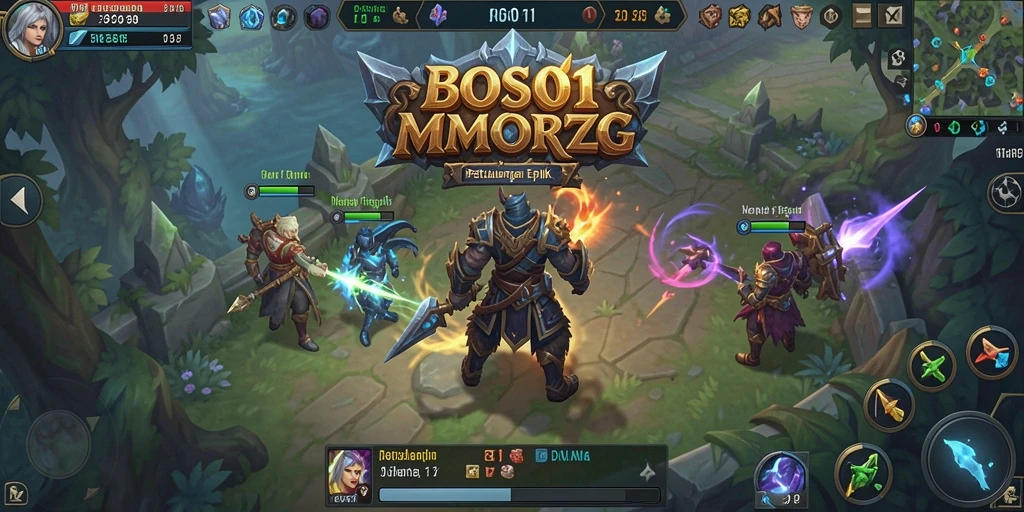 Screenshot gameplay BOS01 yang menampilkan petualangan mendebarkan di dunia MMORPG.