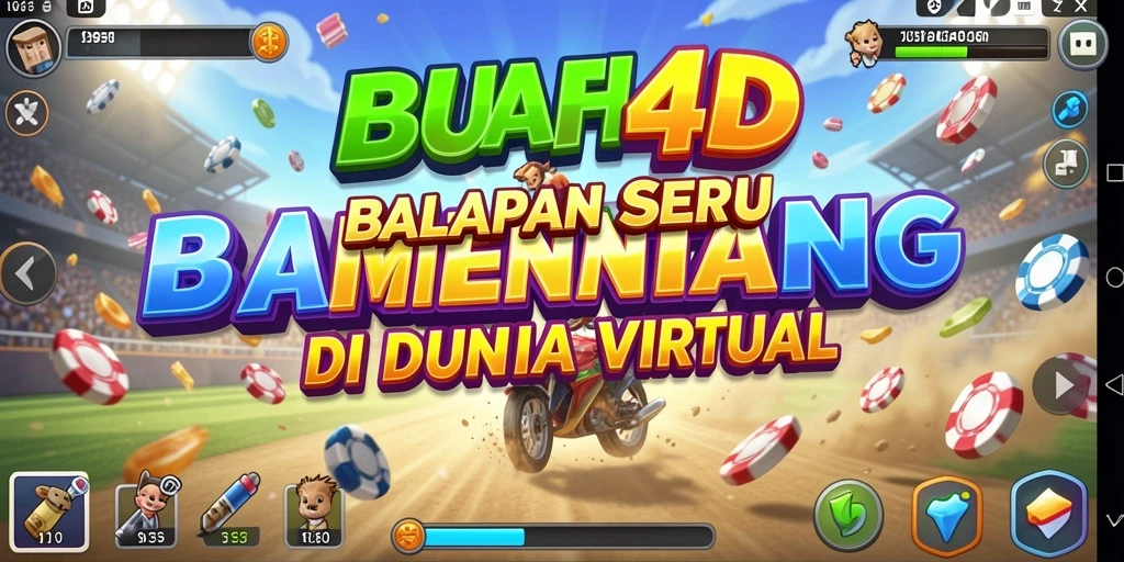 Tampilan menarik dari gameplay BUAH4D yang penuh aksi balapan.