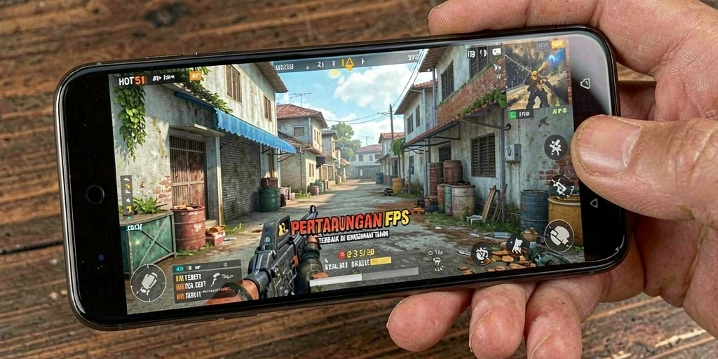 Gameplay HOT51 yang seru dan mendebarkan saat bertarung.