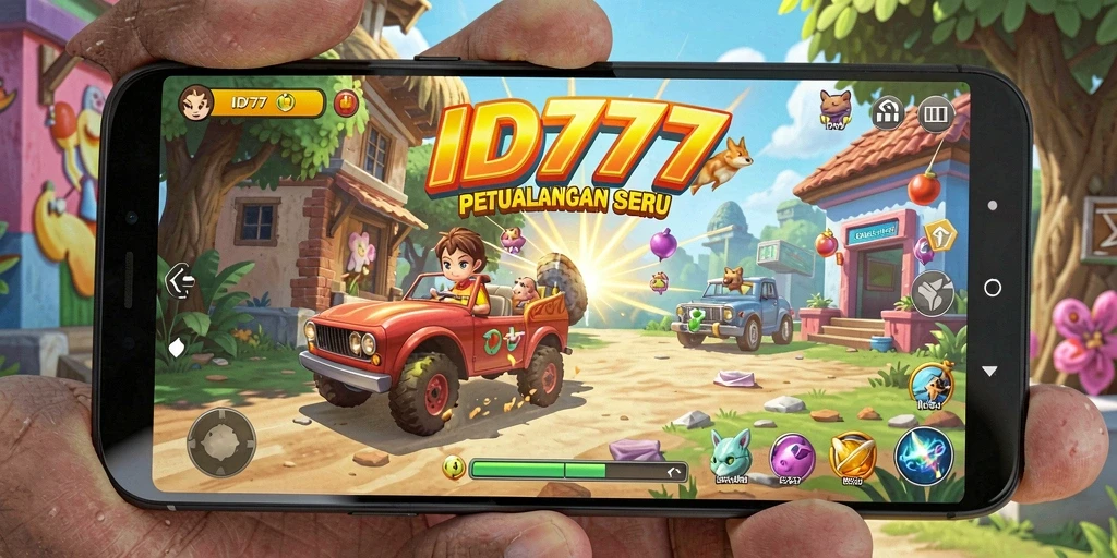 Tangkapan layar gameplay menampilkan aksi seru di ID777.