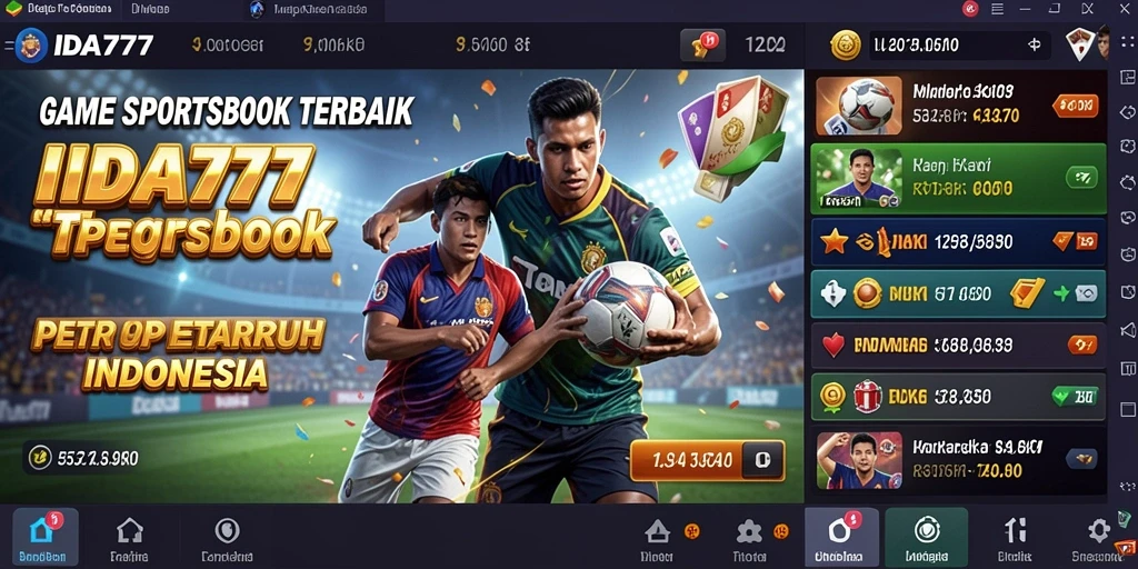 Tampilan antarmuka menarik dan interaktif dari IDA777.