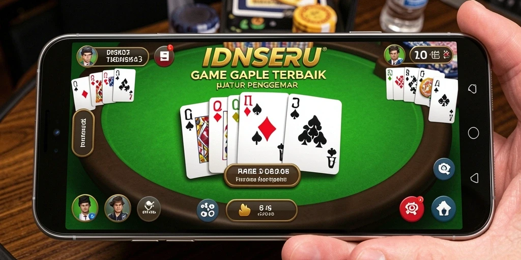 Tampilan utama gameplay Gaple IDNSERU yang menarik dan interaktif.