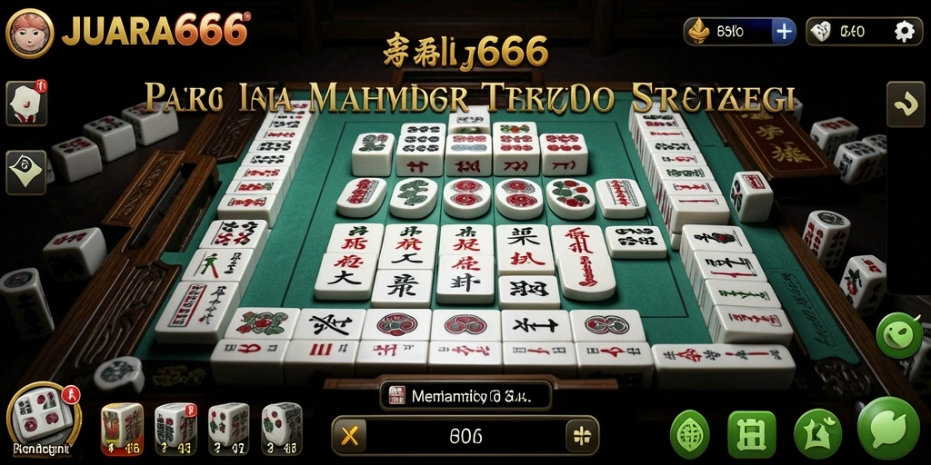 Tampilan gameplay JUARA666 dengan ubin Mahjong yang menarik.
