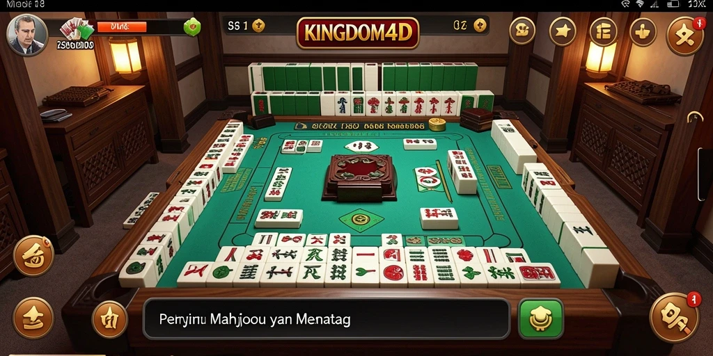 Tampilan gameplay KINGDOM4D yang mendebarkan dalam permainan Mahjong.