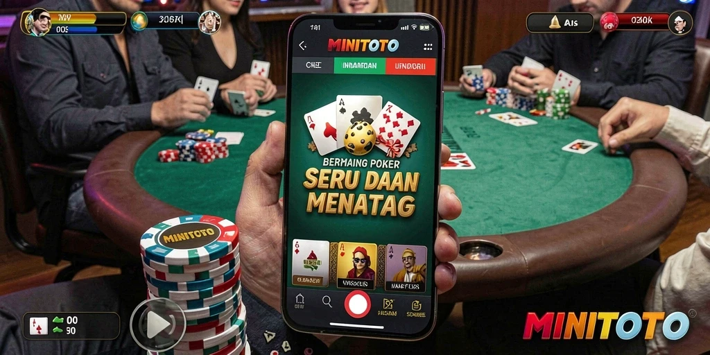 Screenshot gameplay MINITOTO saat seru bermain poker.