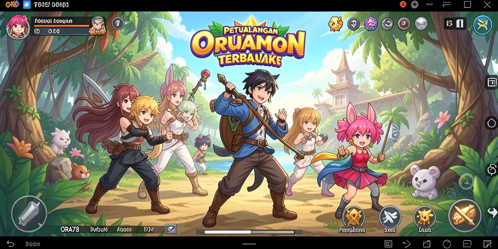Screenshot gameplay ORA78 menunjukkan aksi karakter anime yang menegangkan.