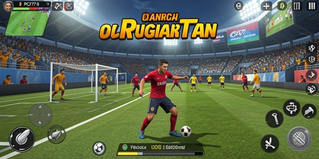 Tampilan gameplay seru dari PCX777 yang menggambarkan aksi olahraga.