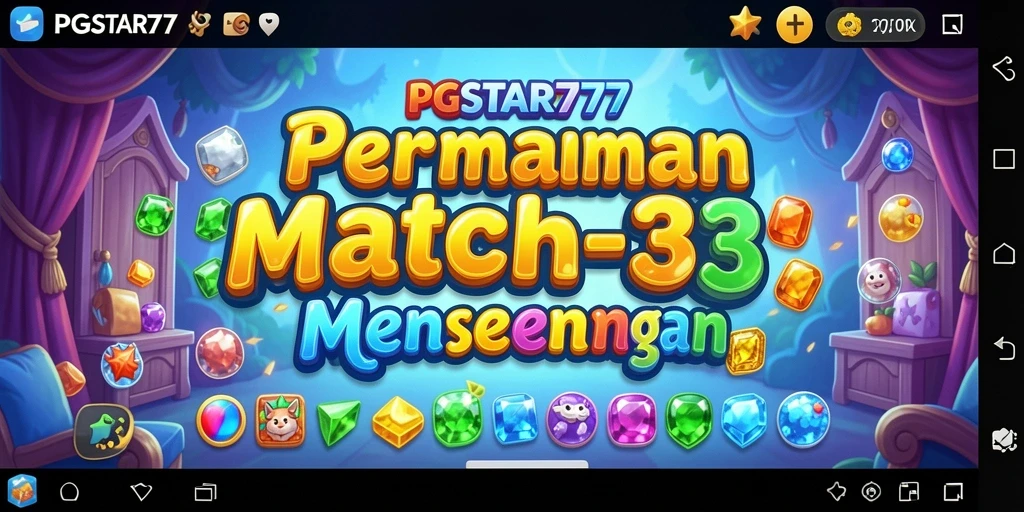 Tampilan gameplay seru PGSTAR777 dengan elemen Match-3 yang menawan.