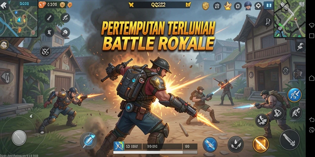 Gameplay seru dan intens di <strong>QQ222</strong> Battle Royale.
