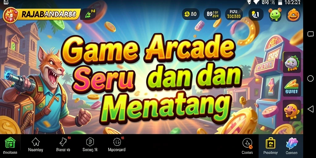 Tampilan menarik dari gameplay Arcade RAJABANDAR88.