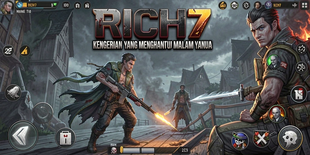 Screenshot RICH7 menampilkan momen mencekam di dalam dunia Horror.