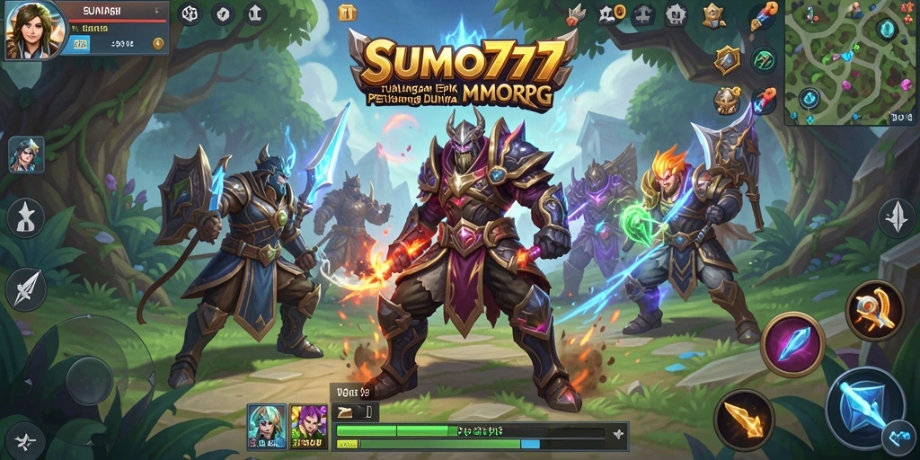 Tampilan gameplay SUMO777 yang menakjubkan dengan grafis dan aksi seru.