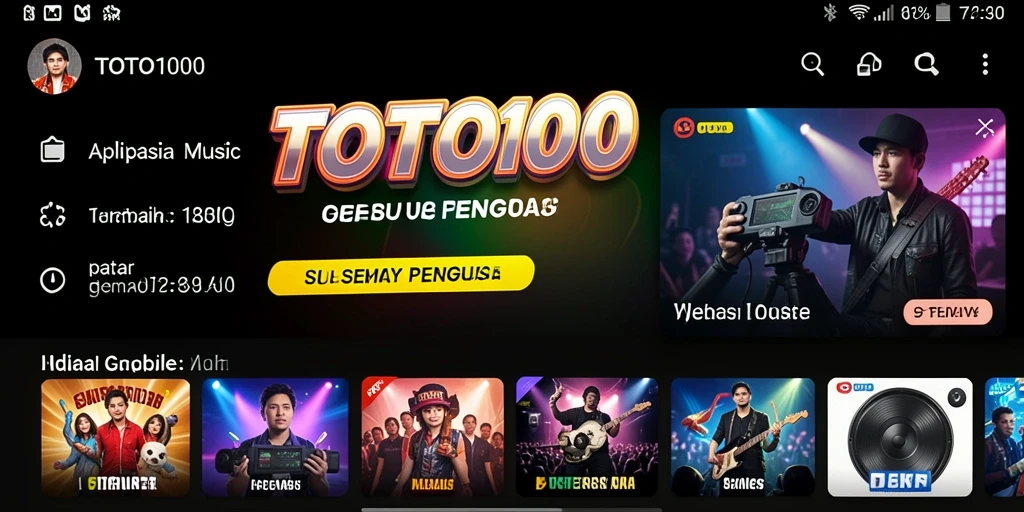 Tampilan gameplay musik interaktif TOTO1000 yang seru.