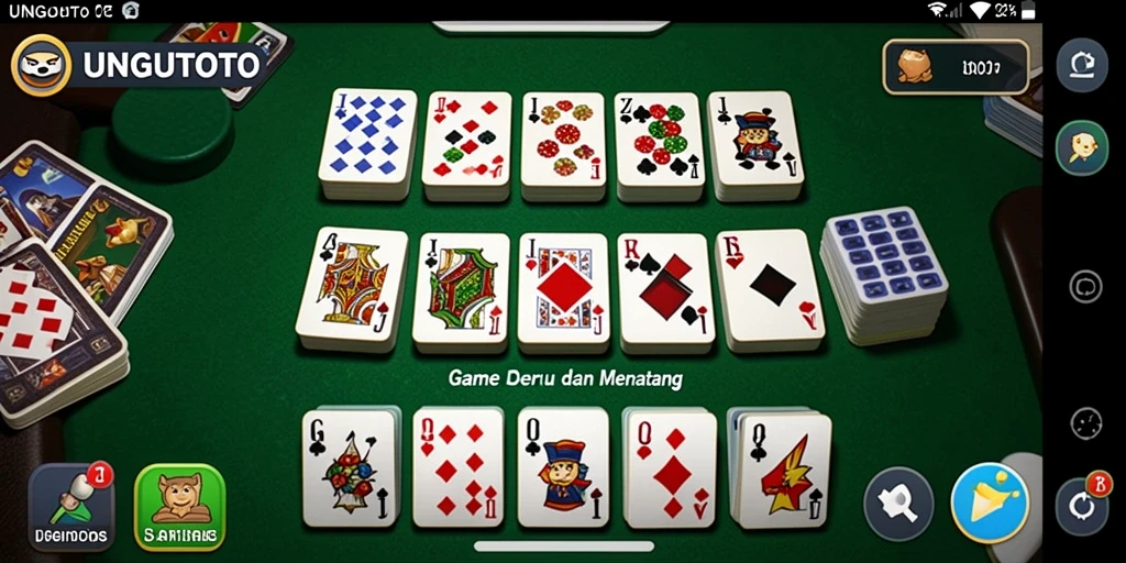 Tampilan screenshot utama UNGUTOTO menampilkan gameplay Domino yang menarik.