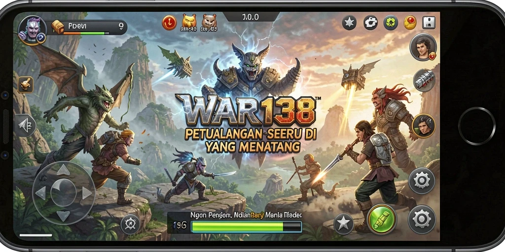 Screenshot gameplay WAR138 menunjukkan petualangan mendebarkan di dunia yang kaya akan tantangan.